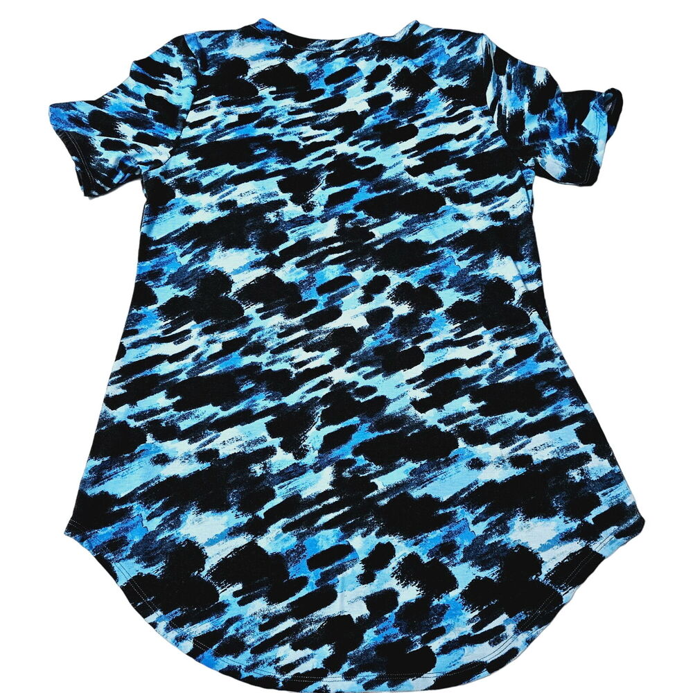 LuLaRoe Womens Top Multi-Color Size Small Polyester Blend Short Sleeve Pullover